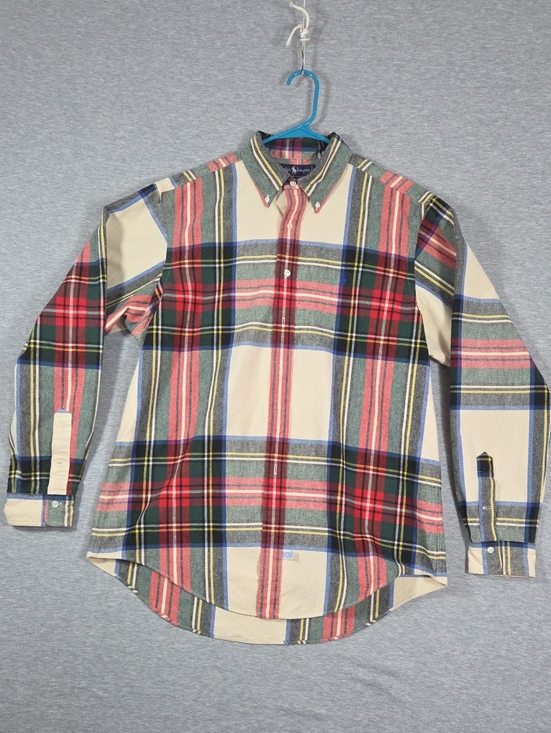 Ralph Lauren Other - Ralph Lauren Cream, Red & Green Plaid Button-Down Shirt